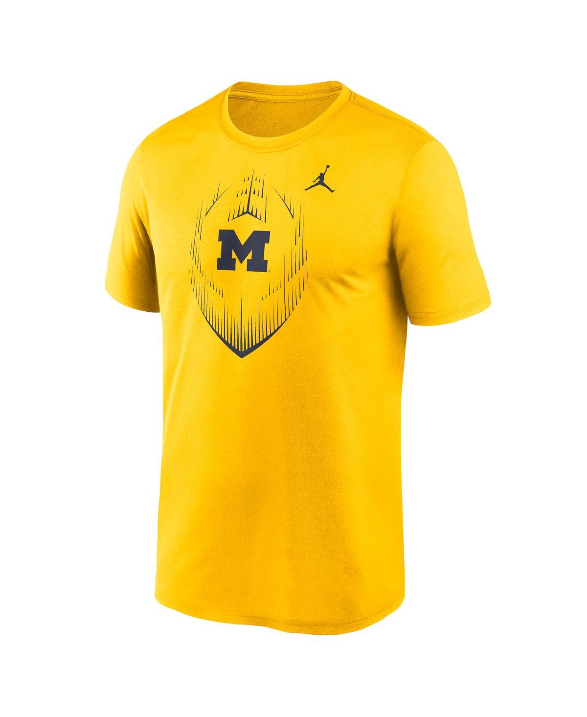 Jordan Men's Maize Michigan Wolverines Primetime Legend Icon Performance T-shirt In Maize