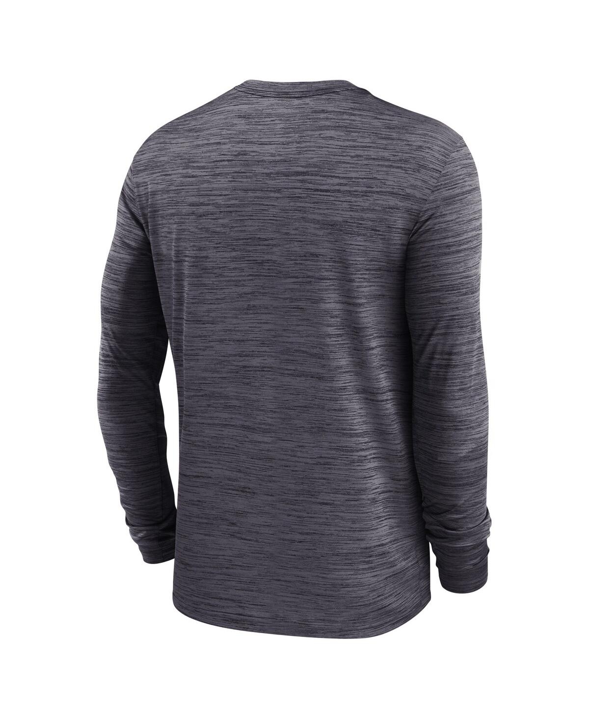 Nike Men'sOhio State Buckeyes 2024 Sideline Velocity Performance Long Sleeve T-Shirt - Black