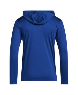 Men's Royal Kansas Jayhawks 2024 Sideline Hooded Long Sleeve T-Shirt