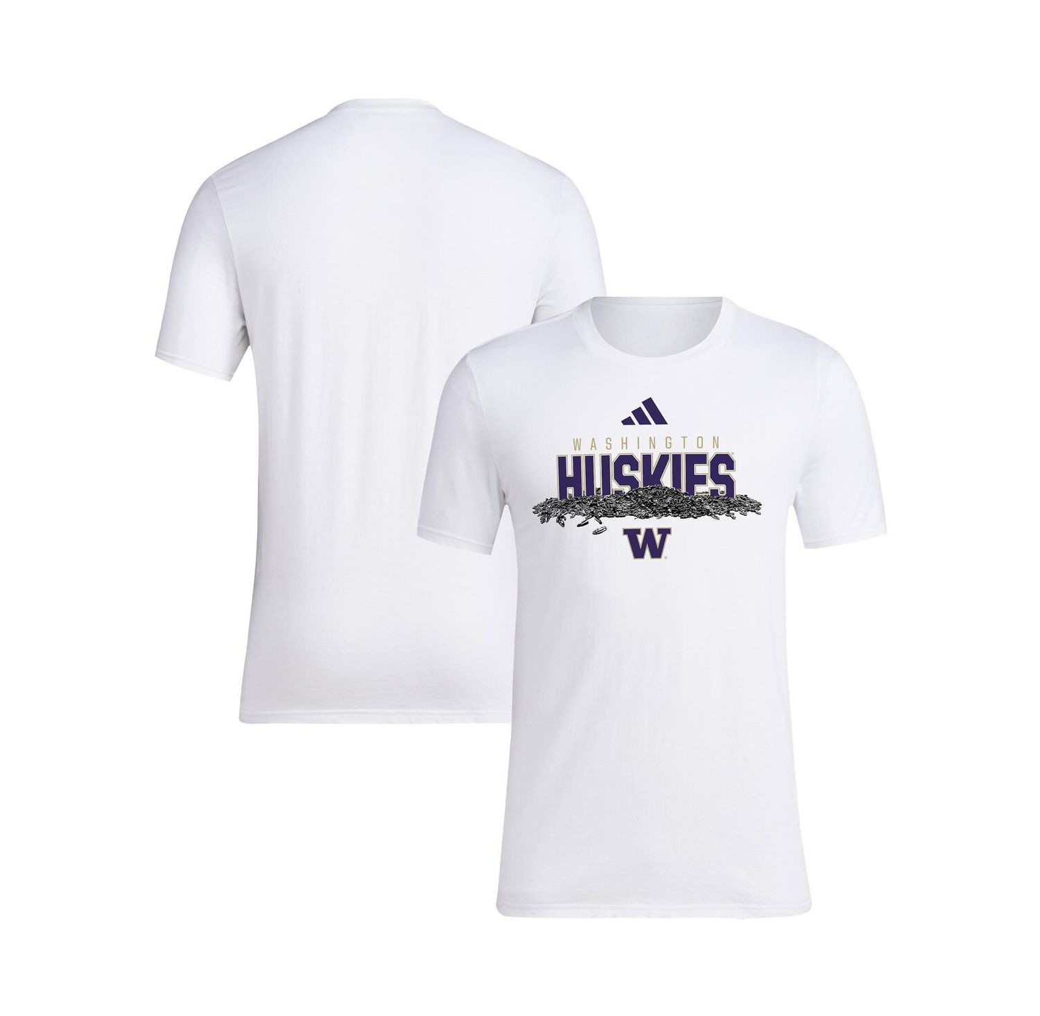 Men's White Washington Huskies Baseball Sunflower Seeds T-Shirt