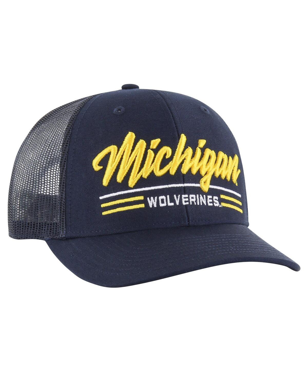 '47 Brand Men'sMichigan Wolverines Garner Trucker Adjustable Hat - Navy