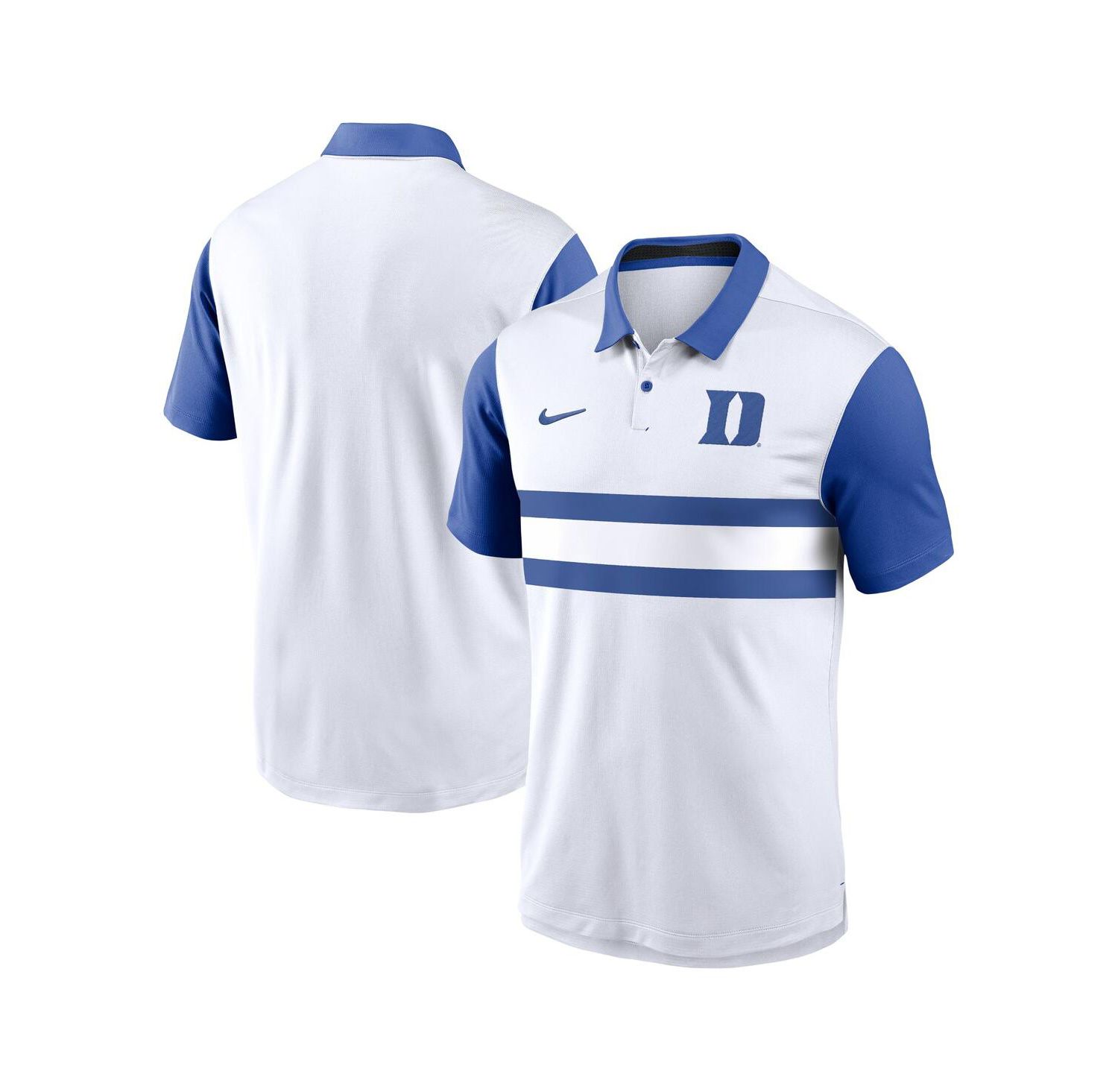 Men's White Duke Blue Devils Primetime Campus Vapor Performance Polo