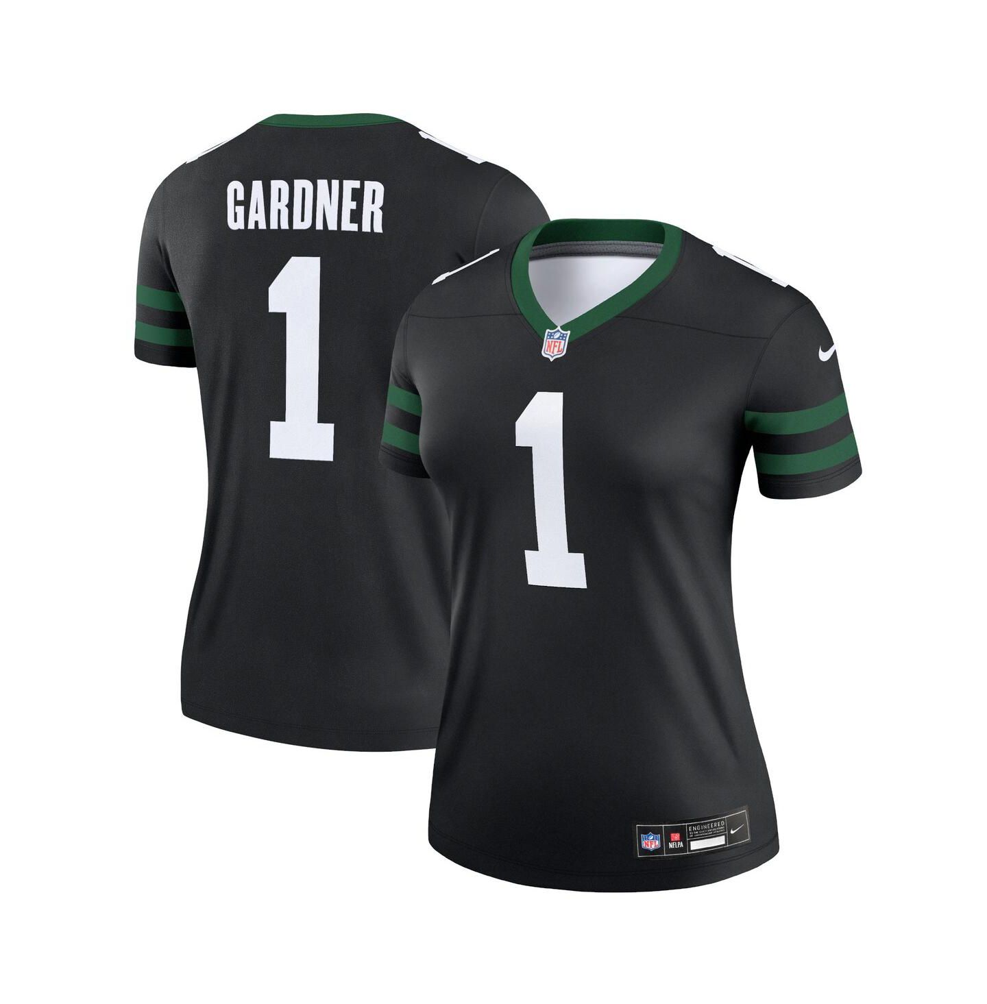 Женское джерси Nike Women's Ahmad Sauce Gardner Black New York Jets Legend Jersey — фото 1