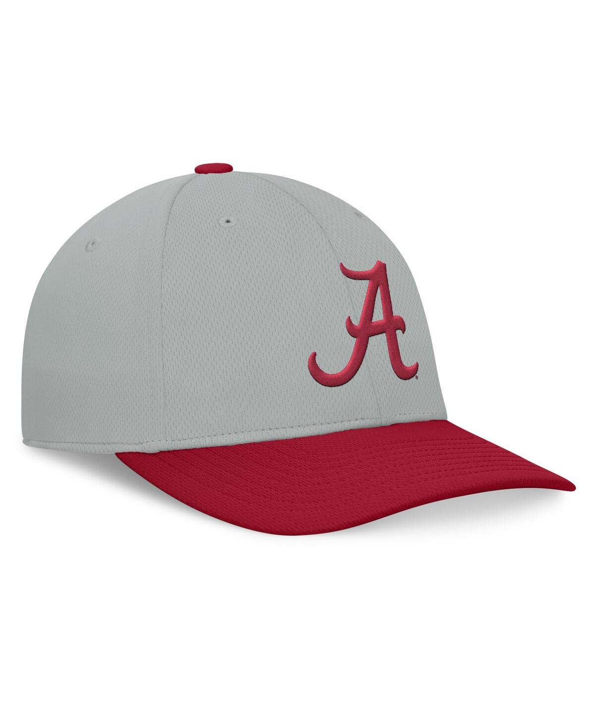 Top Of The World Men's Gray/cardinal Alabama Crimson Tide Mick Flex Hat In Gray,cardinal