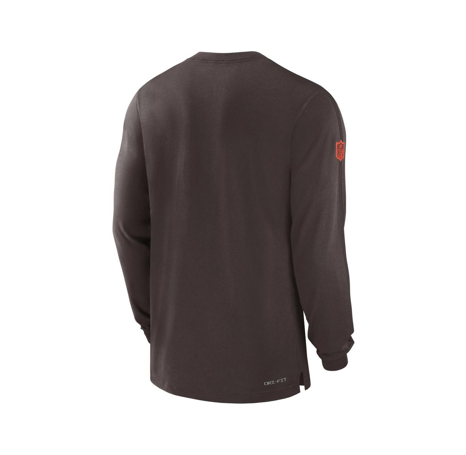Men's Brown Cleveland Browns Sideline Player Performance Long Sleeve T-Shirt