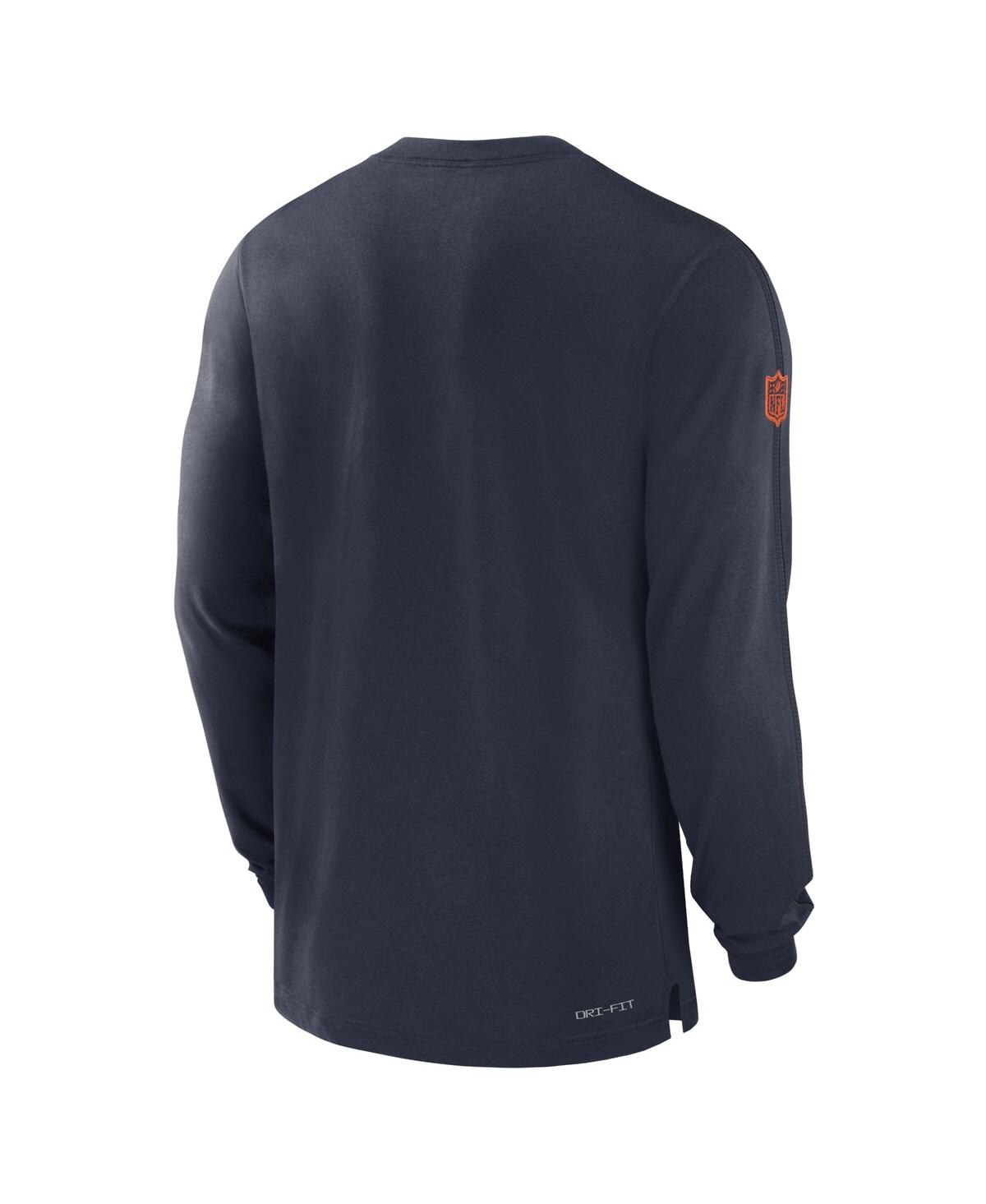 Nike Men'sChicago Bears Sideline Player Performance Long Sleeve T-Shirt - Navy