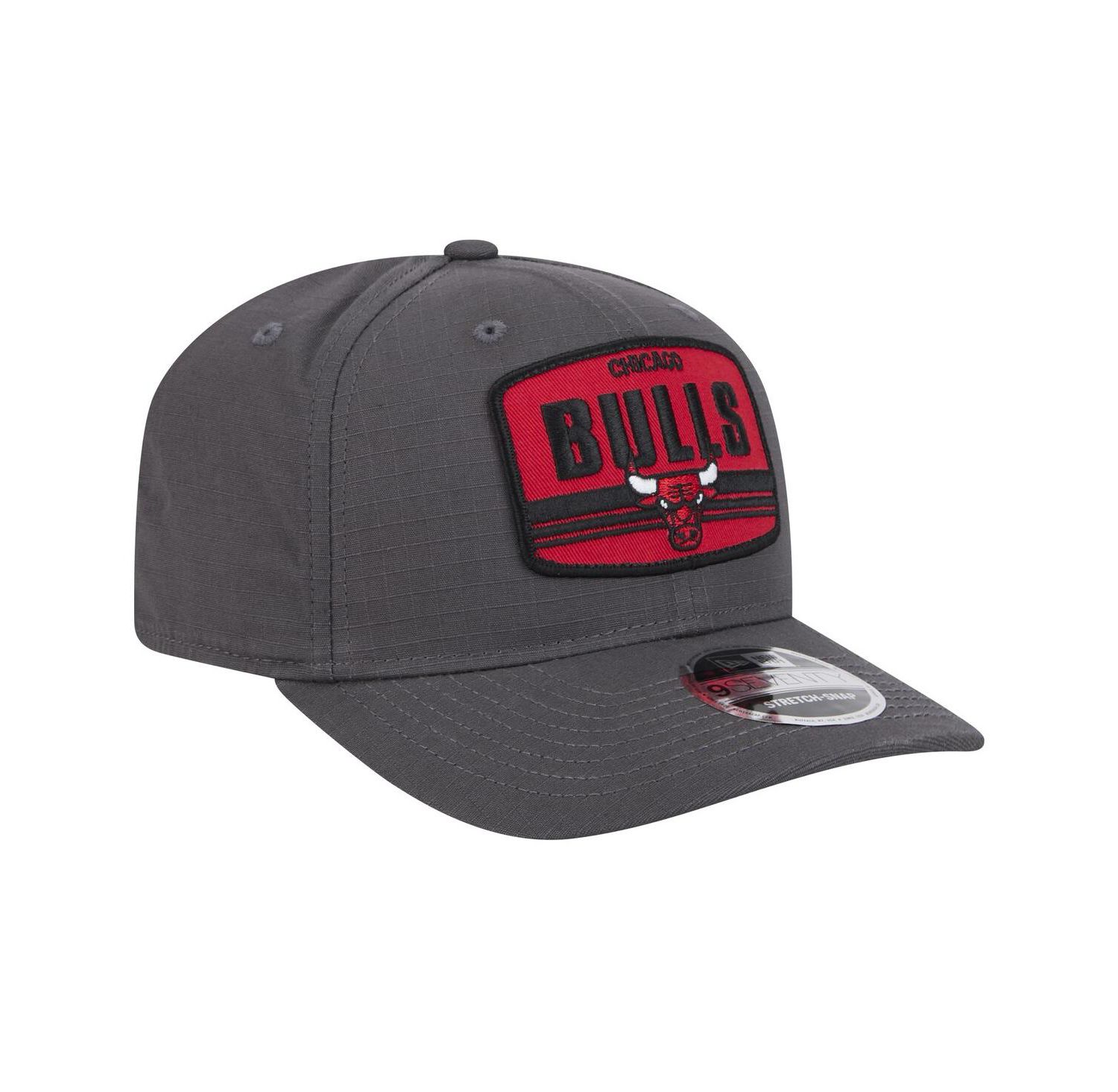 Men's Graphite Chicago Bulls Team Elevated Patch 9SEVENTY Adjustable Hat