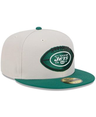 Men's Stone/Green New York Jets 2024 Sideline Historic 59FIFTY Fitted Hat