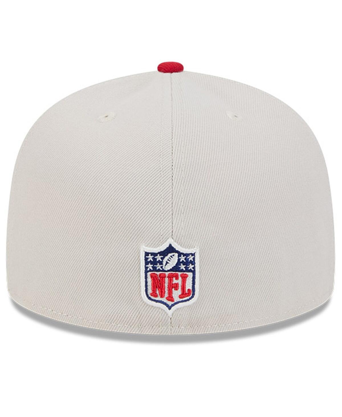 New Era Men'sScarlet San Francisco 49ers 2024 Sideline Historic 59FIFTY Fitted Hat - Stone, Scarlet
