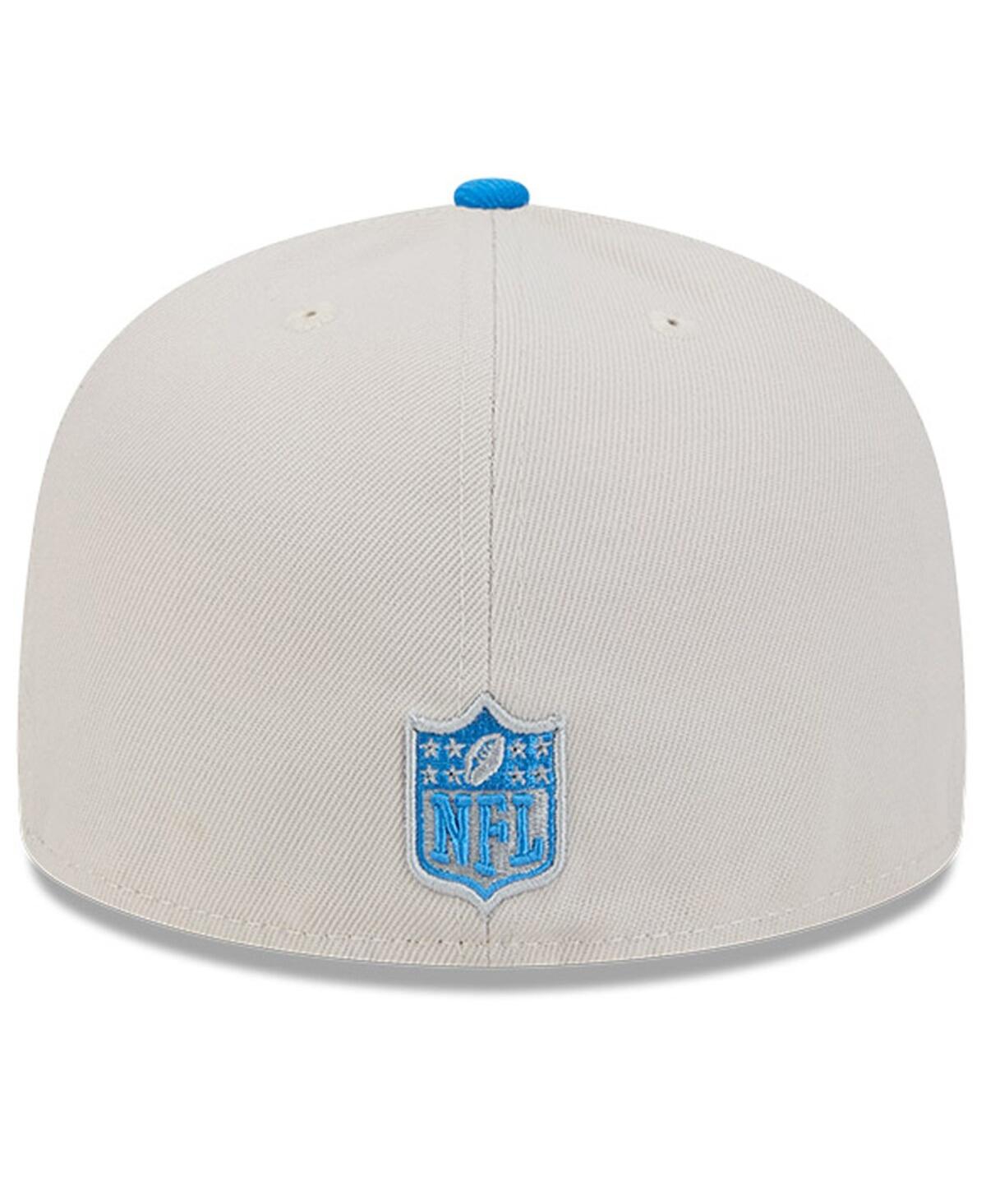 New Era Men'sBlue Detroit Lions 2024 Sideline Historic 59FIFTY Fitted Hat - Stone, Blue