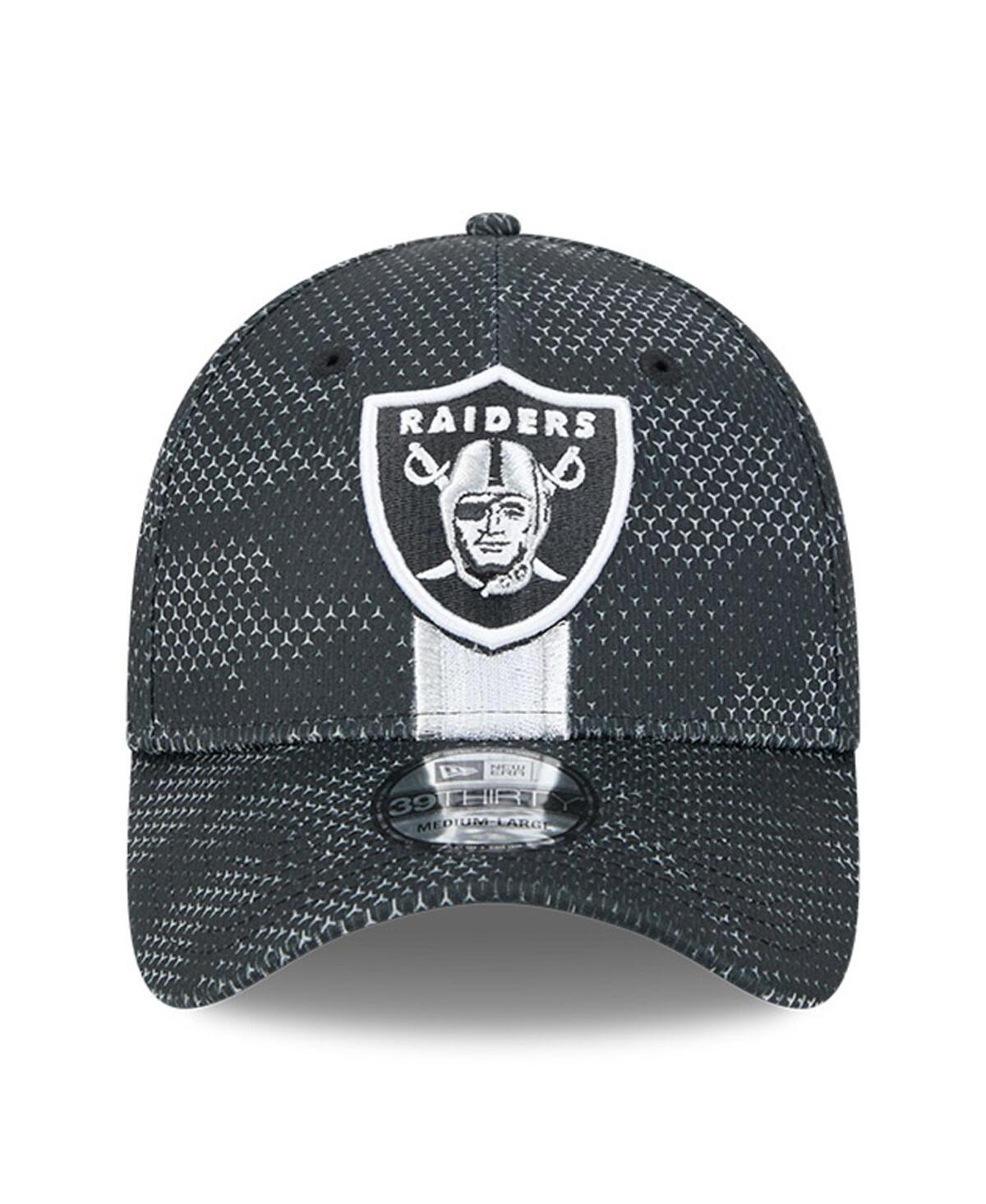 New Era Men's Black Las Vegas Raiders 2024 Sideline 39thirty Flex Hat In Black