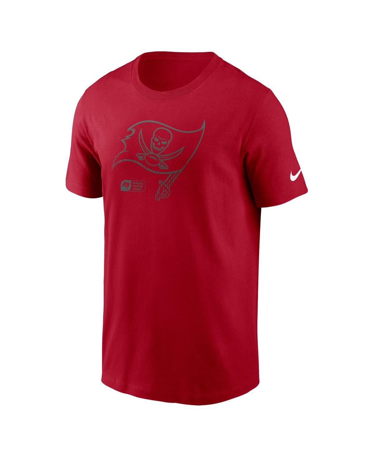 Nike Men's Red Tampa Bay Buccaneers Faded Essential T-shirt In Red