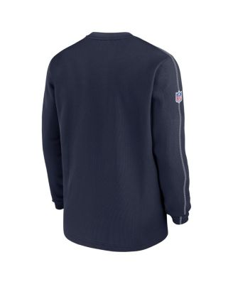 Men's Navy Dallas Cowboys 2024 Sideline Coach Vintage Pullover Sweatshirt