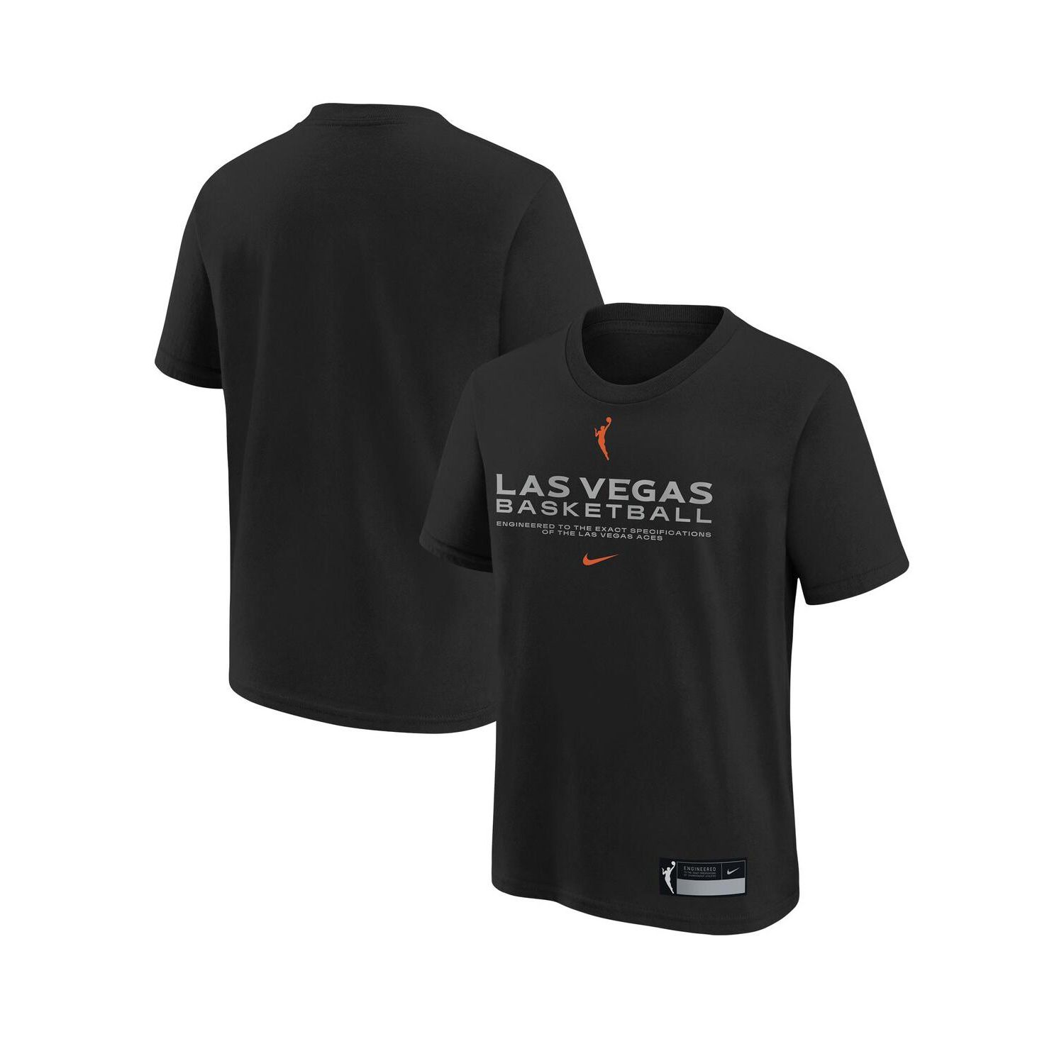 Big Boys and Girls Black Las Vegas Aces Legend Practice Performance T-Shirt