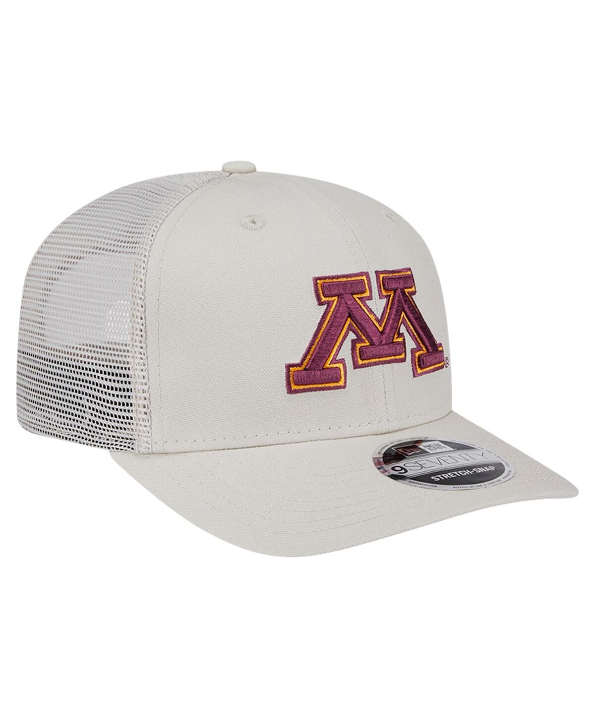 New Era Men's Stone Minnesota Golden Gophers Canvas 9seventy Stretch-snap Hat In Stone