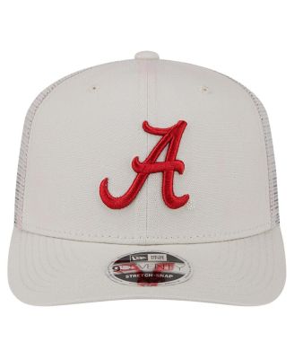Men's Stone Alabama Crimson Tide Canvas 9SEVENTY Stretch-Snap Hat
