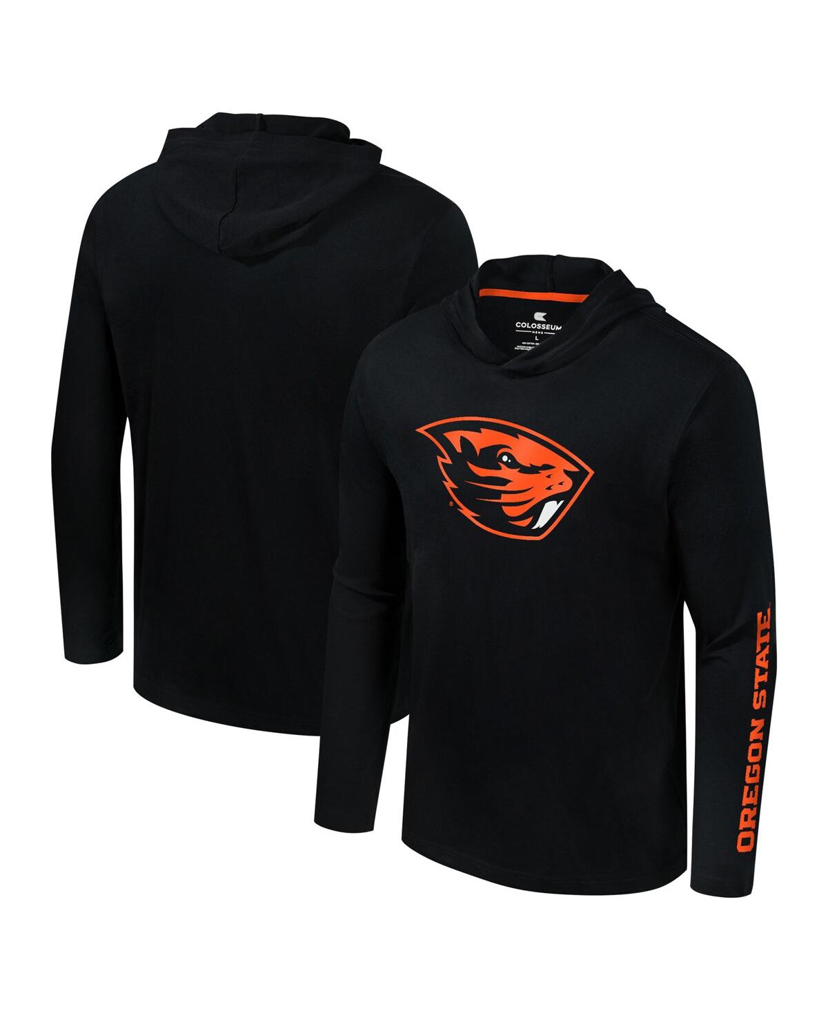 Men's Notre Dame Fighting Irish Logo Lockup Active Blend Long Sleeve T-Shirt Hoodie - Black