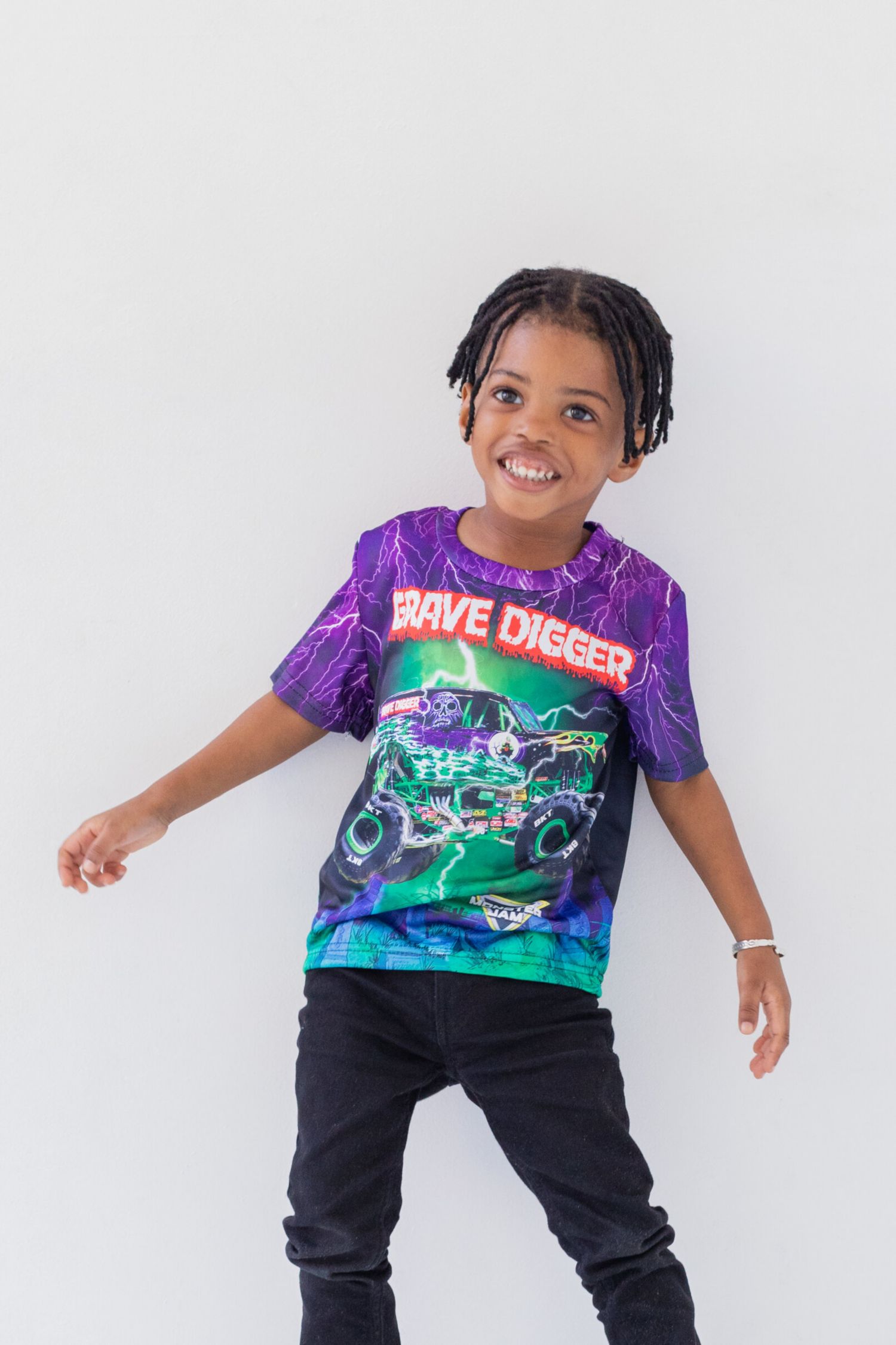 Boys T-Shirt to Grave Digger El Toro Loco Megalodon