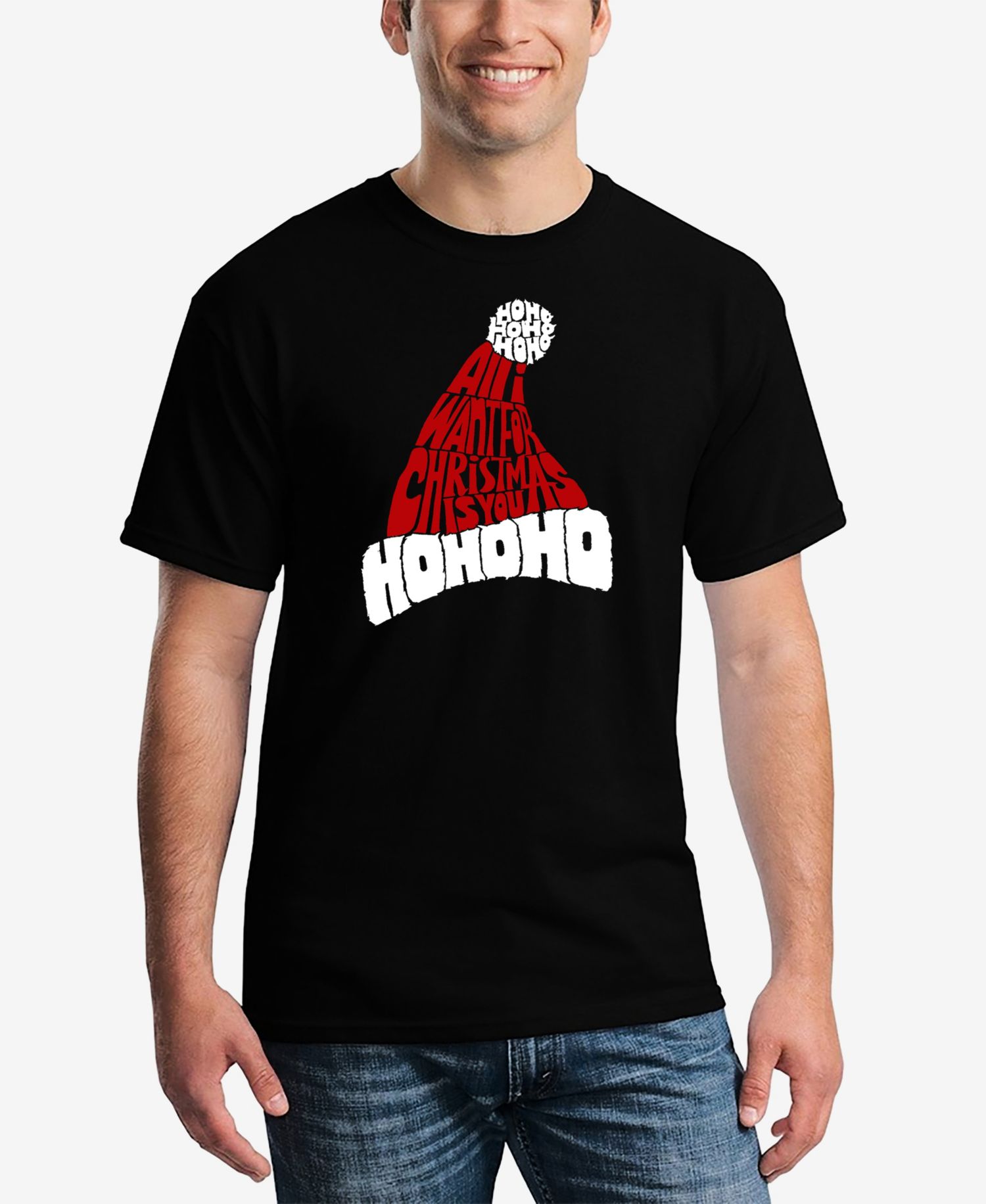 Men's All I Want for Christmas Is You Word Art T-Shirt