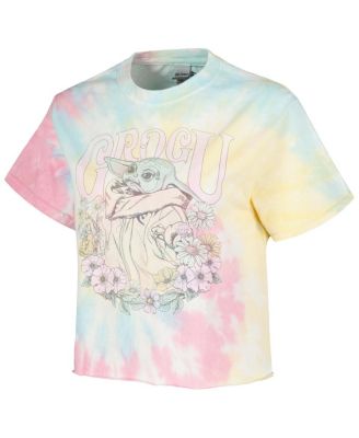 Men's and Women's Blue The Mandalorian Springtime for Baby Yoda Tie-Dye T-Shirt