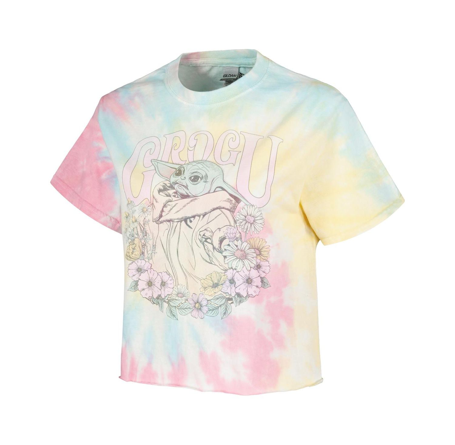 Men's and Women's Blue The Mandalorian Springtime for Baby Yoda Tie-Dye T-Shirt