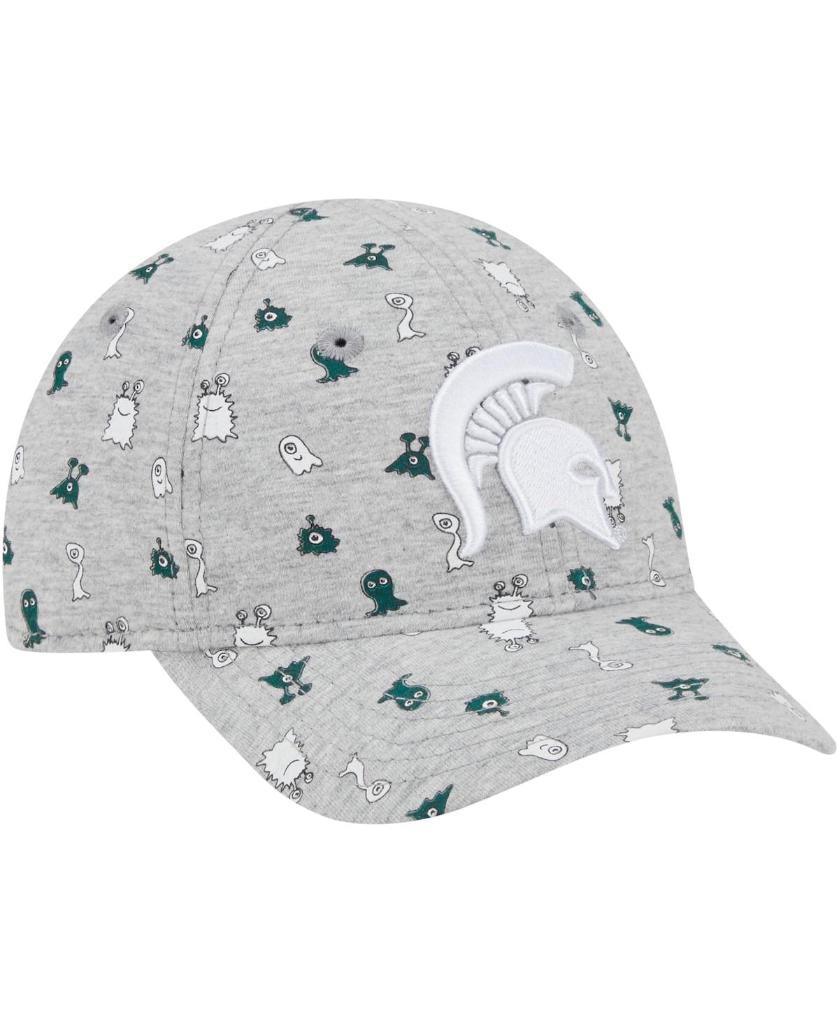 New Era Toddler Heather Gray Michigan State Spartans Allover Print Critter 9forty Flex Hat In Heather Gray