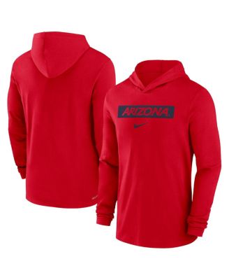 Men's Arizona Wildcats Sideline Hoodie Performance Long Sleeve T-Shirt