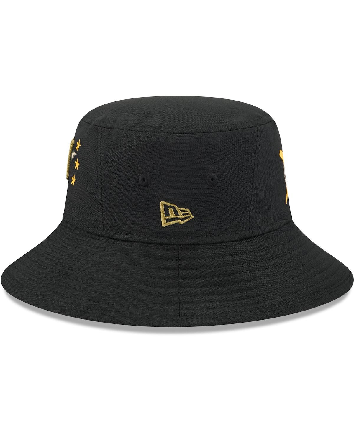 New Era Men's Black Houston Astros 2024 Armed Forces Day Bucket Hat In Black