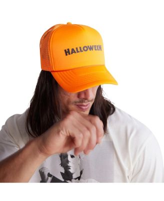 Men's and Women's Orange Halloween Logo Trucker Hat