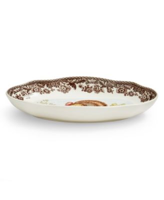 Woodland Turkey Pickle Dish, Set of 2
