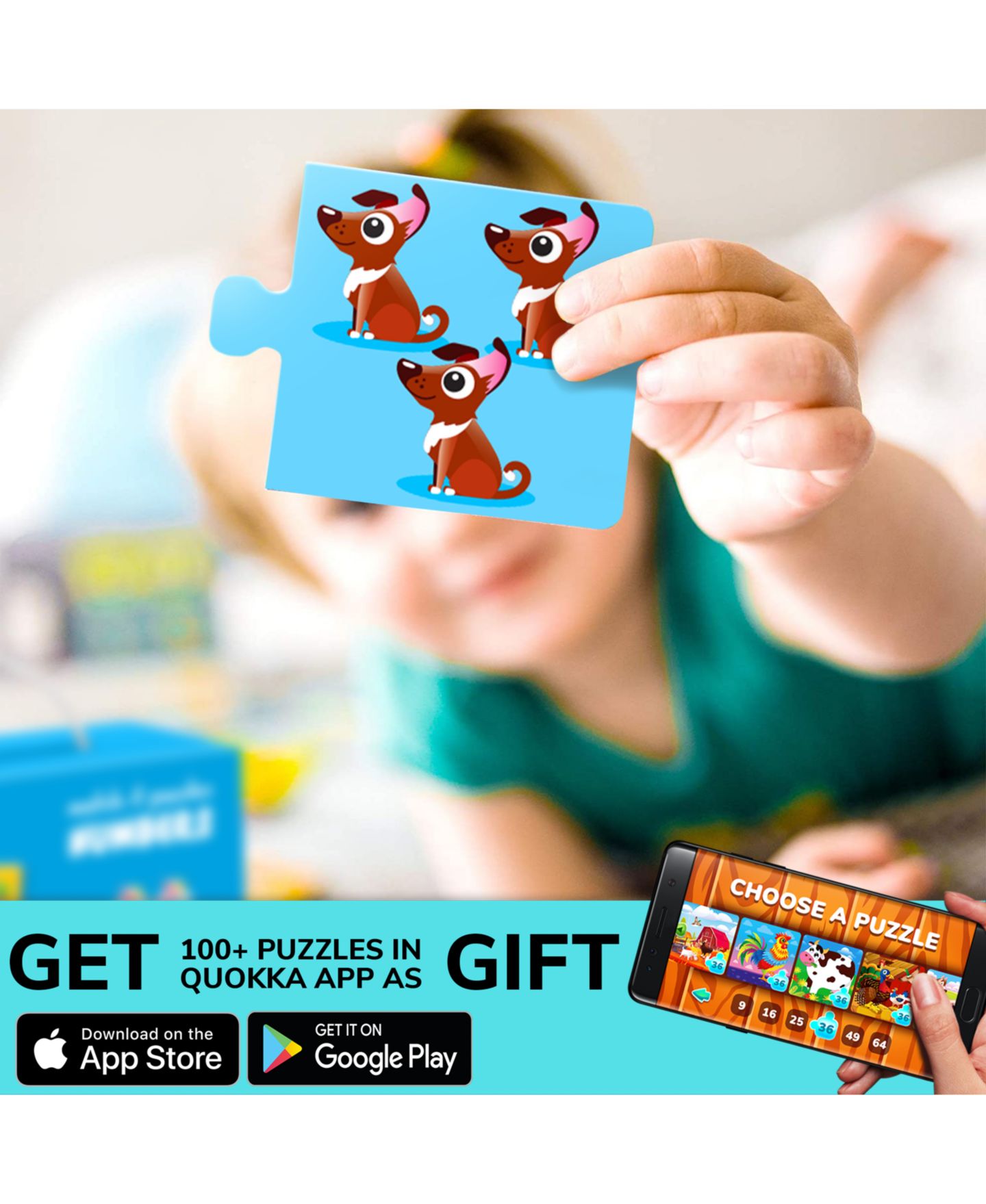 Детские игрушки Quokka 5X Megaset Matching Puzzles, 5-Puzzle Set, Ages 1+, цвет: Cartoonish — фото 6