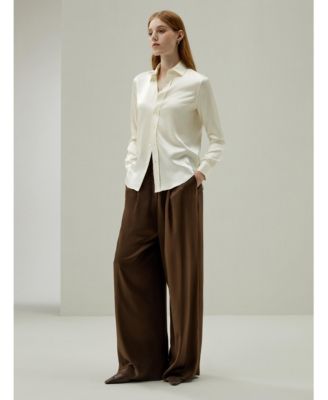 Women's Tailored Button Down Silk Shirt