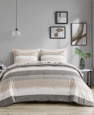 Jaxon Wide Stripe 7-Pc. Comforter Set, King