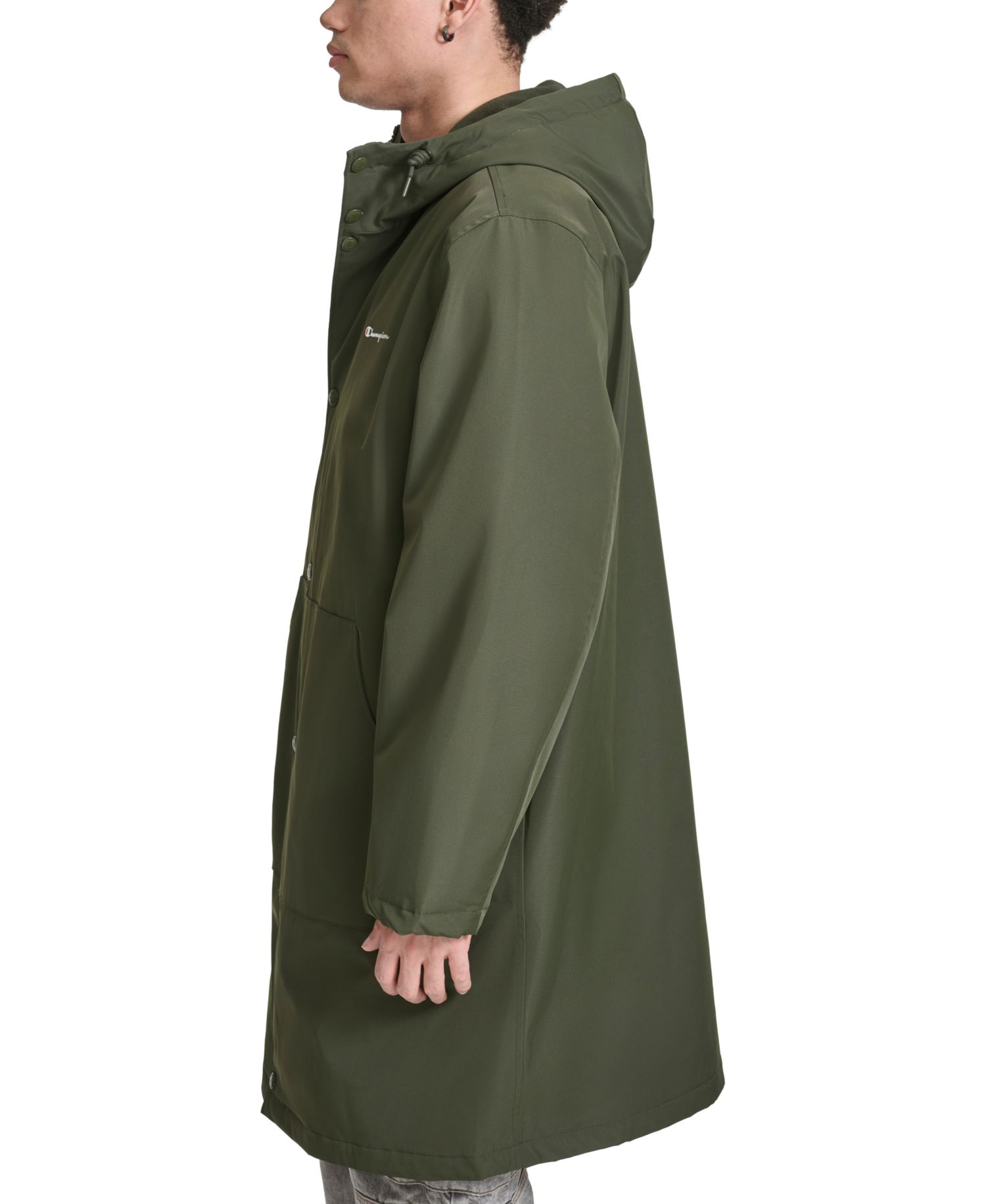 Men's Hooded Stadium Jacket with Fleece Lining