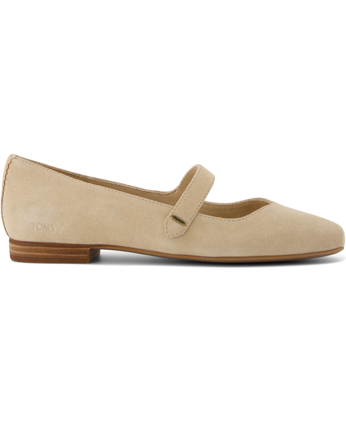 Toms Bianca Mary Jane Flat In Oatmeal Suede