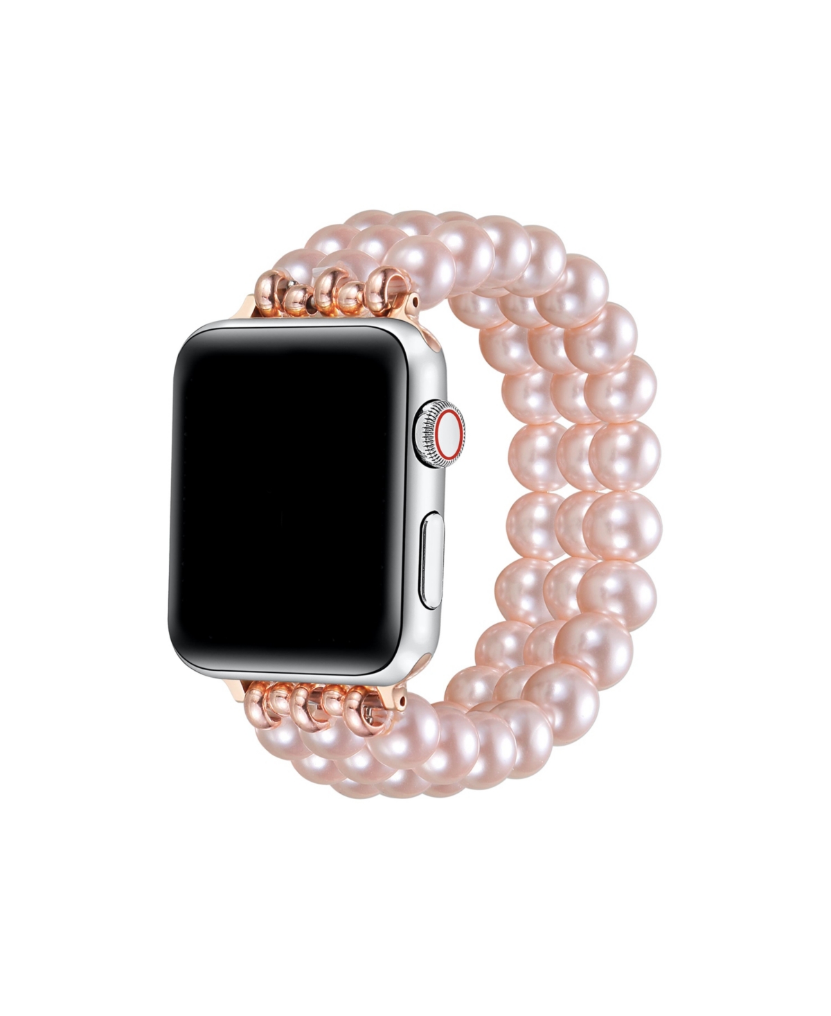 Violet Faux Pearl Band for Apple Watch 40,41,42mm - White