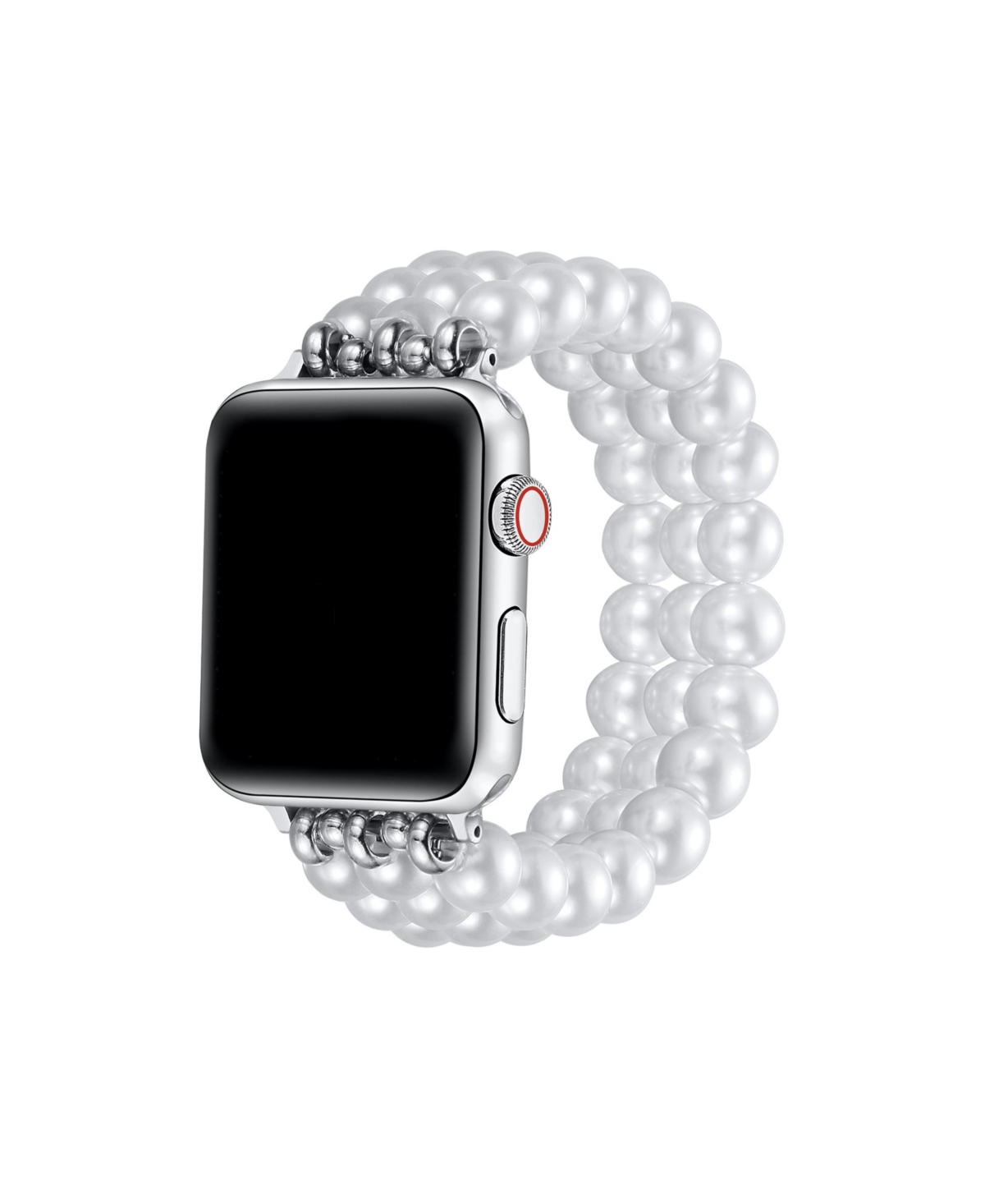 Violet Faux Pearl Band for Apple Watch 40,41,42mm - White