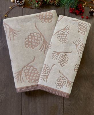 Pinecone Jacquard Cotton Bath Towel, 25" x 50"