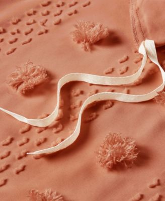 Lucy Clip Jacquard 3-Piece Duvet Cover Set, Full/Queen