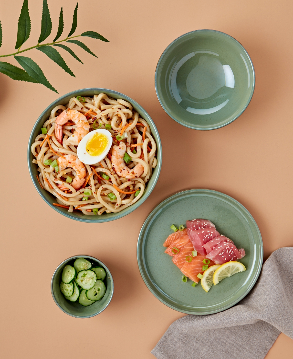 Infuse Nesting 4 Pc. Noodle Bowl Set, Service For 1 In Navy