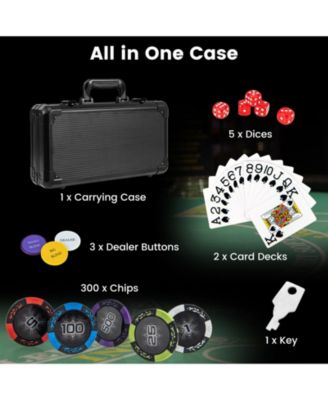 14 Gram Texas Holdem Poker Chip Set 300 Pieces Claytec Chips