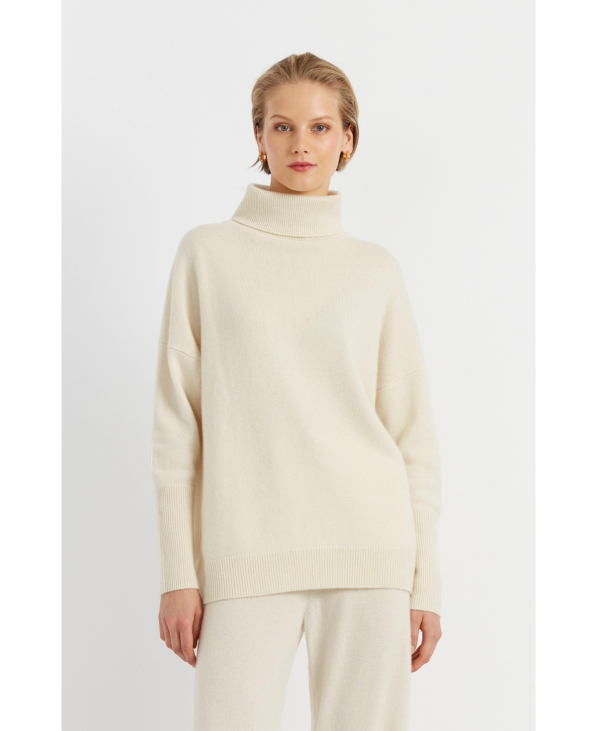 Chinti & Parker Women's Pure Cashmere Roll Neck Sweater - Cream