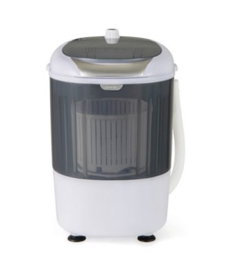 Portable Mini Washing Machine Semi-Automatic Washer and Spinner Combo with Single Tub-Gray