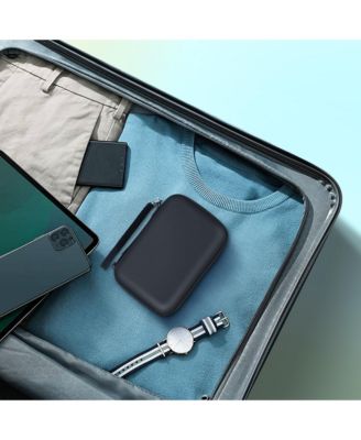 Nelko Genuine Case for P21 Label Maker, Compatible with Phomemo D30 D35 Label Maker, for NIIMBOT D11 D110, for JADENS/Memoking/SUPVAN, Box with Mesh Pocket for Batteries Accessories (Case Only), Black