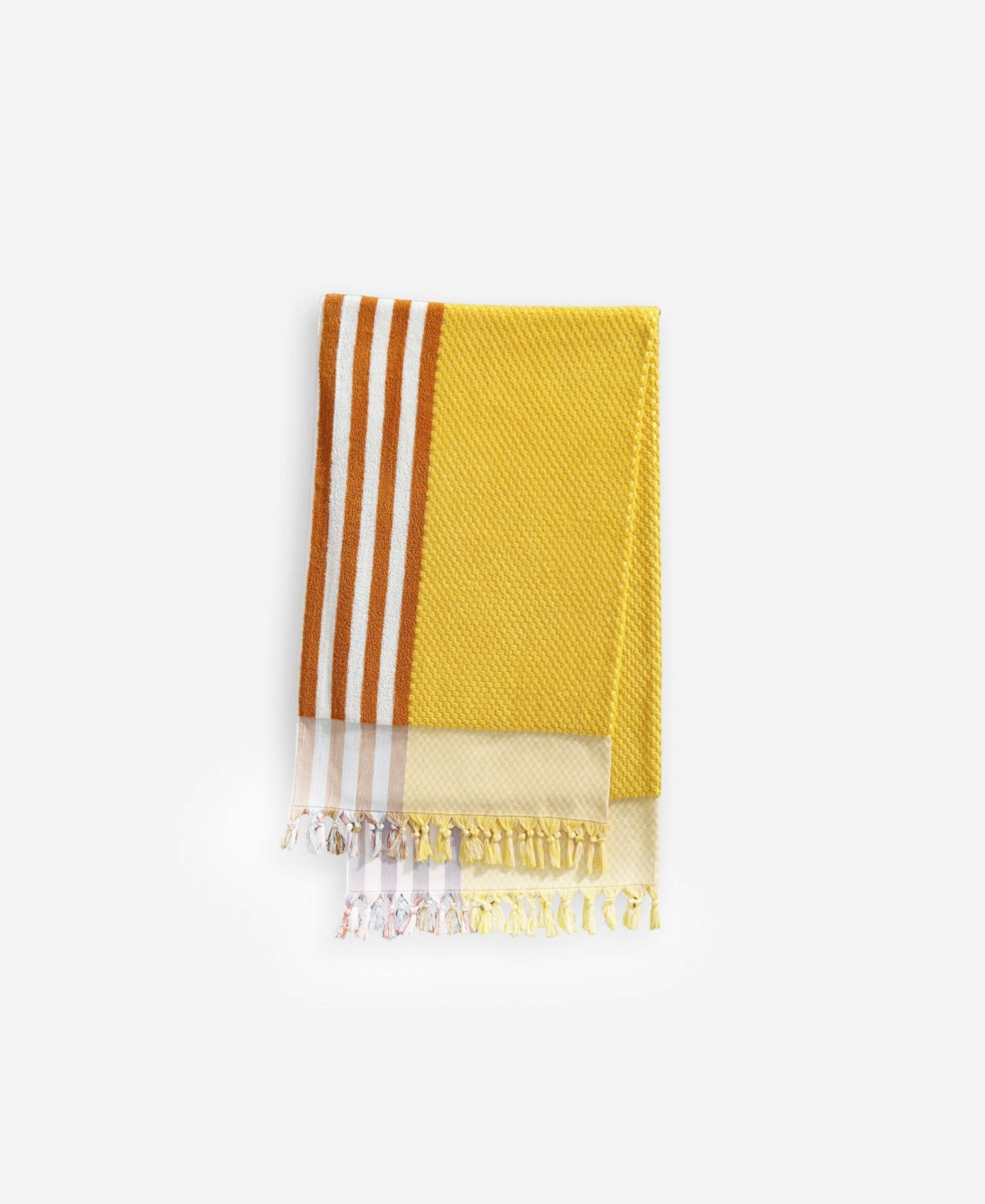 Sunday Citizen Striped Turkish Cotton Beach Towel, 39" X 70" In Yellow