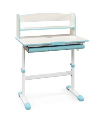 Kids Study Desk with 7-Level Tiltable Desktop Adjustable Height Pull Out Drawer