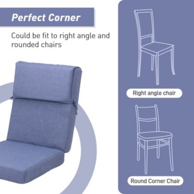 Outdoor Chair Cushion 20.5x20.5x4.33 inches Patio Furniture Seat Cushion - Set of 4