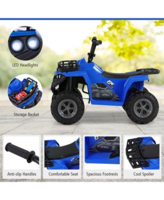 6V Kids Ride On Electric ATV with LED Headlights and MP3 Player-Pink