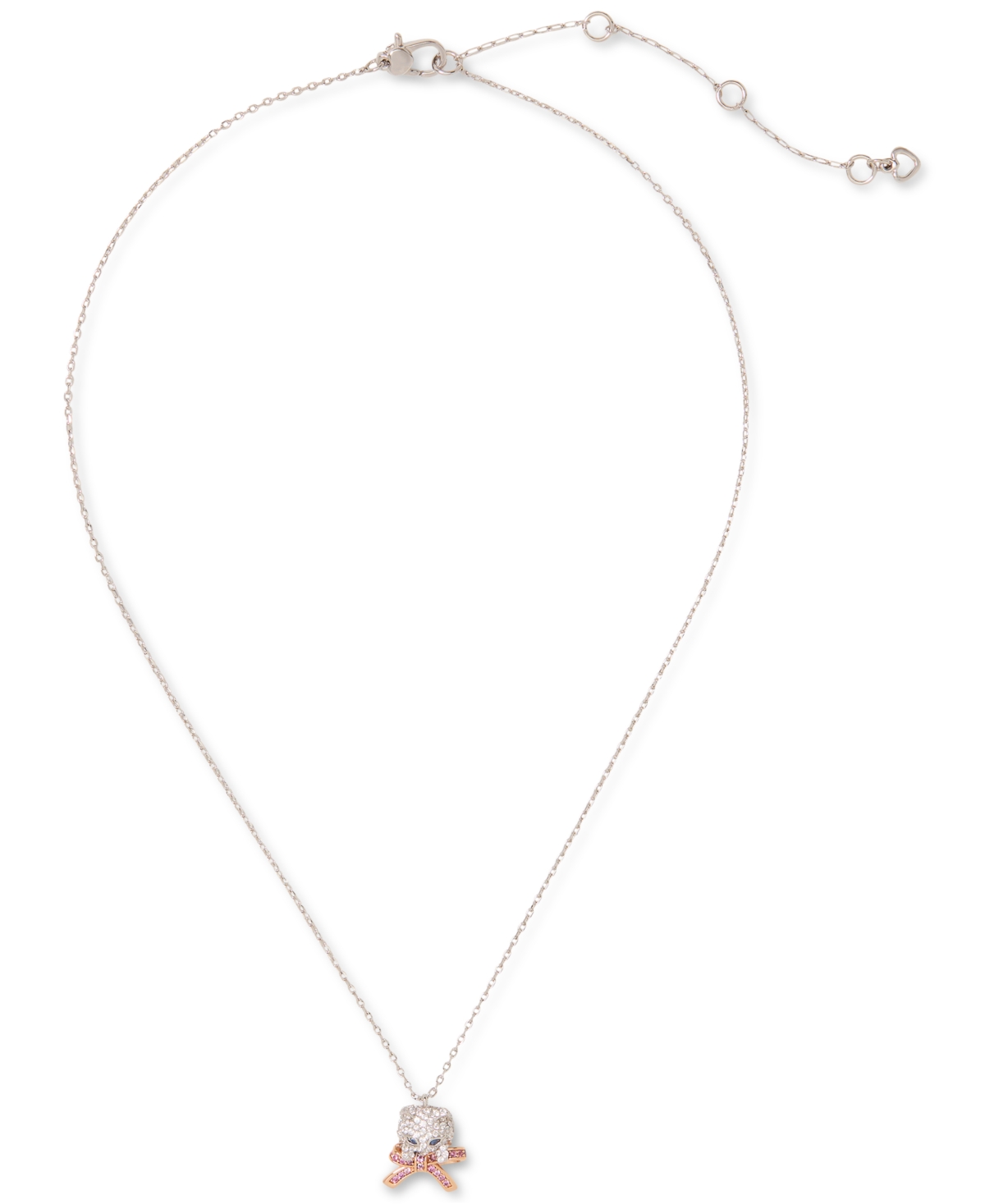 Kate Spade New York Two-Tone Pave & Stone Pawlina Mini Pendant Necklace, + extender
