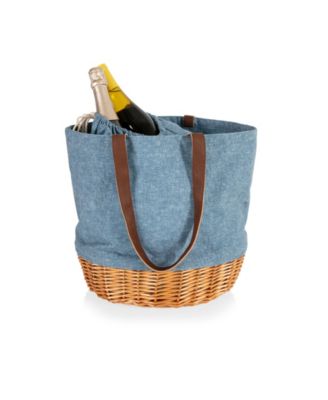 Coronado Canvas and Willow Basket Tote